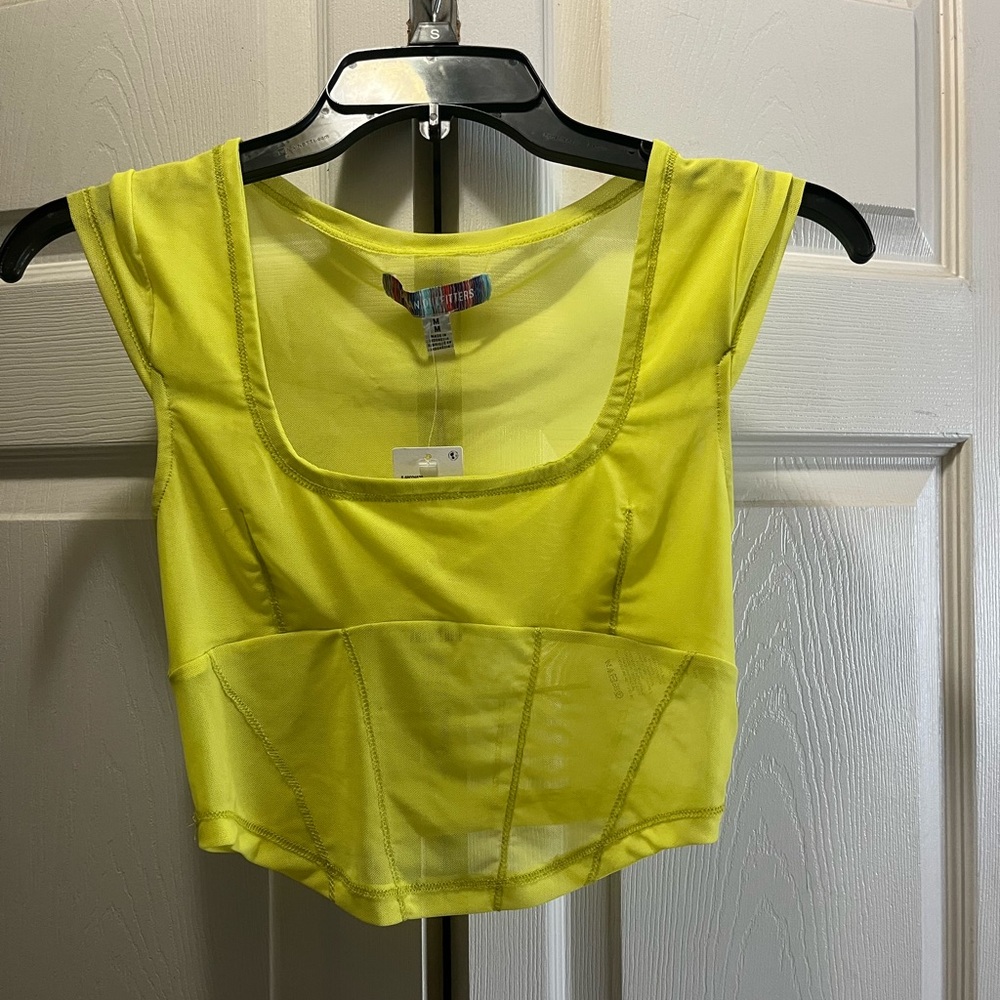 Urban Outfitters light green sheer top